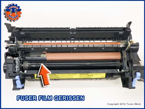HP Fuser Film gerissen - Drucker Reparatur